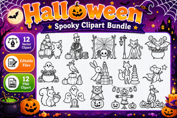 Download Halloween Spooky Clipart Bundle - Spooky Collection