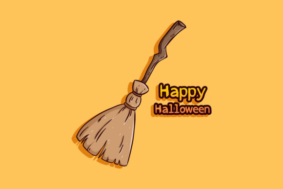 Download Doodle Halloween Broom Stick - Broom Collection