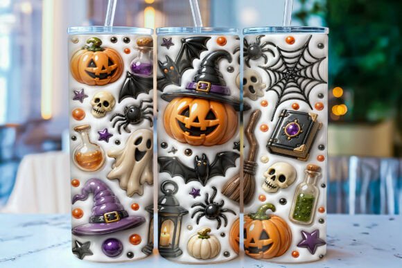 Download Inflated Spooky Halloween Tumbler Wrap - Spooky Collection