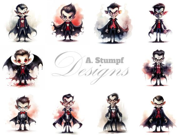 Download Funny Vampire Clipart Halloween Art Set - Halloween art Collection