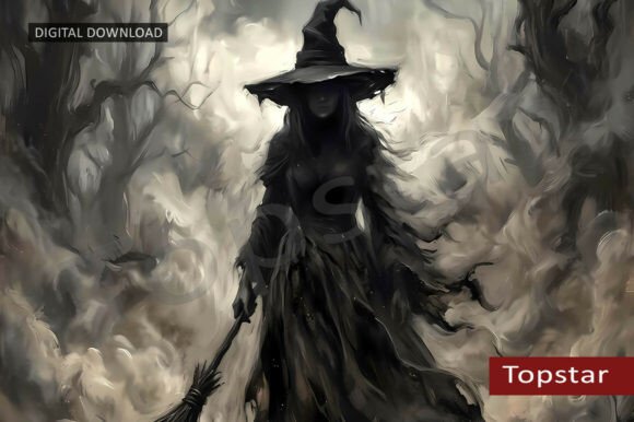 Download Dark Gothic Witch Spooky Halloween Art - Halloween art Collection