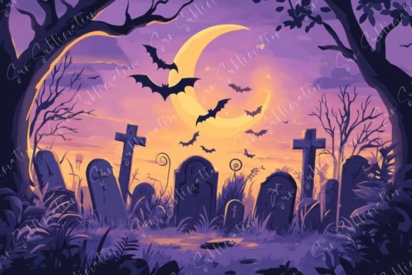 Download Spooky Graveyard Night Background - Spooky Collection