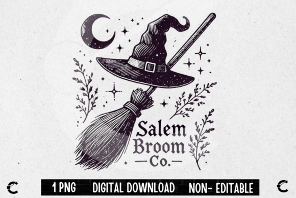 Download Vintage Halloween Salem Witch Broom Co - Broom Collection