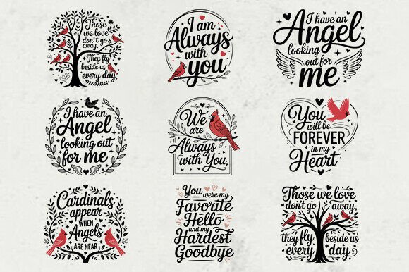 Download Cardinal Memorial SVG Angel Quote Design - Quote design Collection