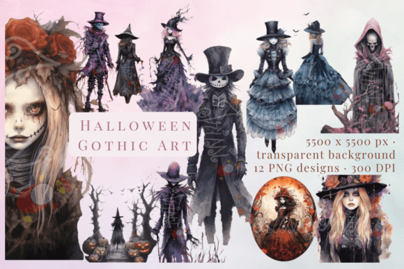 Download Spooky Art Scarecrow Skeleton Collection - Spooky Collection