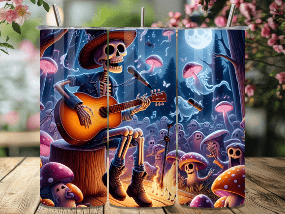Download Spooky Music Halloween Tumbler Wrap - Spooky Collection
