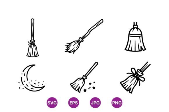 Download Hand Drawn Witch Broom Clipart - Broom Collection